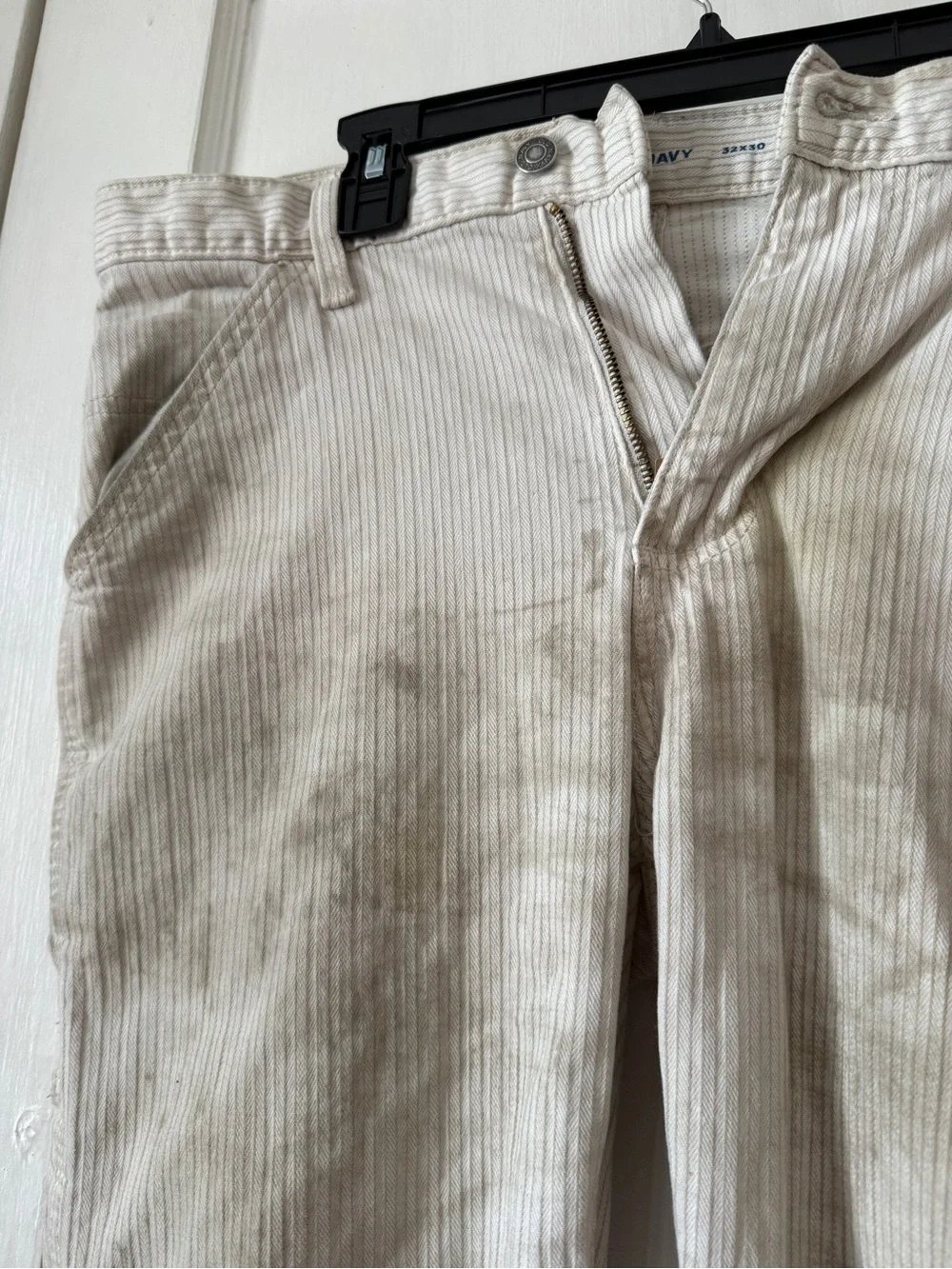 Men's Work Pants in Light Beige Old Navy size 32 x 30 ‘90s straight built flex